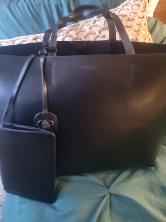Kurt Geiger Handbags - Kurt Geiger Black Leather Tote with Removable Pouch And Kurt Geiger Earrings